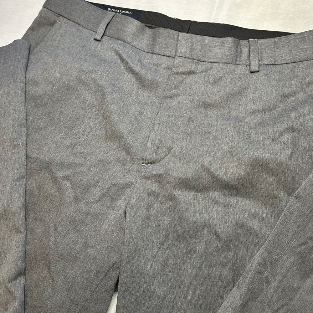 Banana Republic Dress Pants‎ Mens 35x30 Light Gray Classic Fit Flat Front